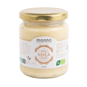 Økologisk raw shea i 200g glass fra Manna