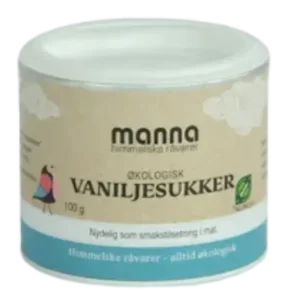 Økologisk vaniljesukker i 100g pakke fra Manna