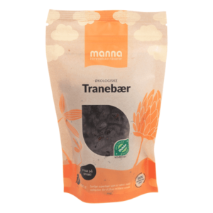 Økologiske tranebær i 200g pose fra Manna