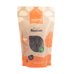 Økologiske rosiner i 250g pose fra Manna