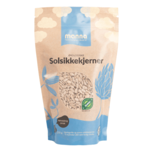 Økologiske solsikkekjerner i 250g pose fra Manna