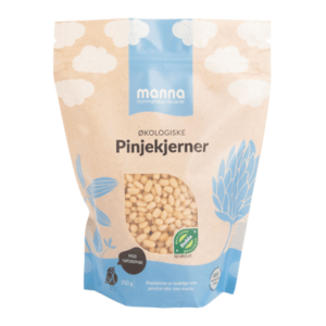 Økologiske pinjekjerner i 250g pose fra Manna