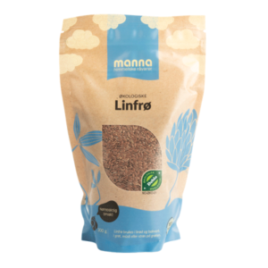 Økologiske linfrø i 300g pose fra Manna