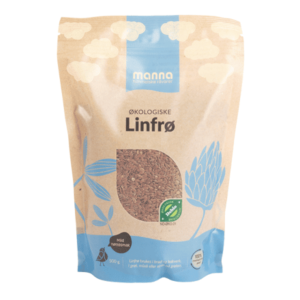 Økologiske linfrø i 500g pose fra Manna