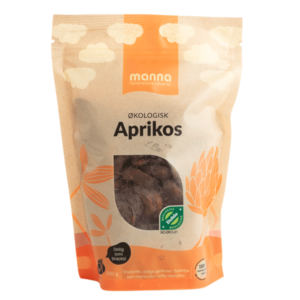 Økologisk aprikos i 500g pose fra Manna