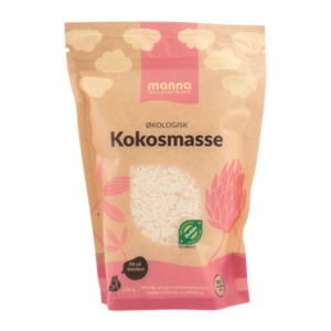 Økologisk kokosmasse i 250g pose fra Manna