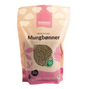 Økologiske mungbønner i 600g pose fra Manna