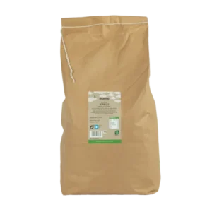 Økologisk sammalt fint speltmel i 10kg sekk fra Manna