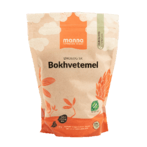 Økologisk bokhvetemel i 750g pose fra Manna