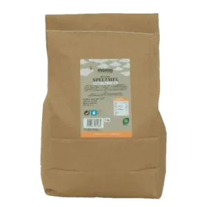Økologisk sammalt grovt speltmel i 10kg sekk fra Manna