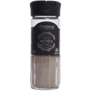 Økologisk malt pepper i 47g krydderglass fra Manna