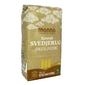 Økologisk sammalt svedjerug i 1kg pose fra Manna