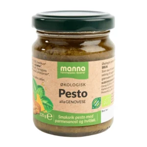 Økologisk pesto alla genovese i 120g glass fra Manna