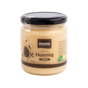 Økologisk kremet honning i 350g glass fra Manna