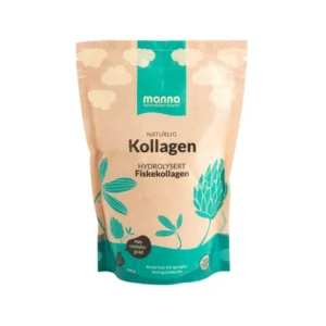 Naturlig hydrolysert fiskekollagen i 300g pose fra Manna