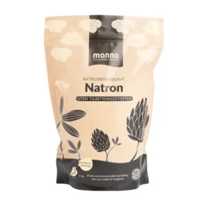 Natron uten tilsetningsstoffer i 1kg pose fra Manna